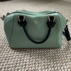 Kate Spade mint green and black shoulder bag